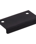Additions Collection Three Inch Flat Black Tab Pull for cabinets and furniture, steel construction, contemporary modern hardware.