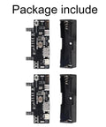Two Dope Two Pack Breadboard Power Supply Module With USB C Charging 3.3V And 5V Rails Type A Output Rechargeable Battery Stands