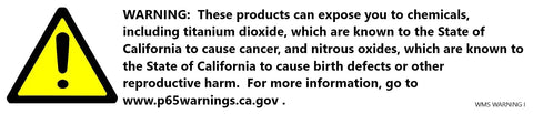 California Prop 65 warning about titanium dioxide and nitrous oxides exposure on MIG Aluminum Welding Wire 0.035 Inch 1 Lb Spool ER4043.