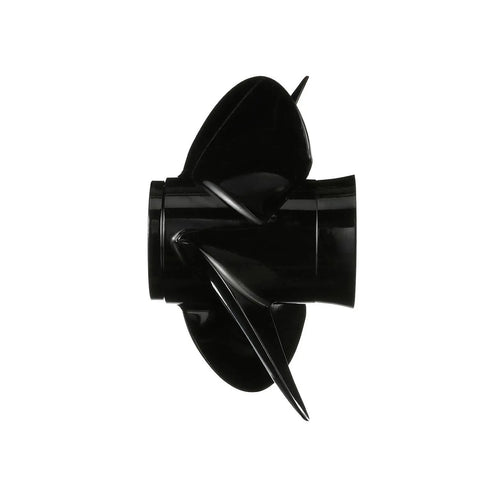 Side view of Spitfire 4-Blade Aluminum Propeller 14 Inch Diameter 19 Inch Pitch Right Hand Rotation for Mercury engines