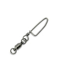 Ball Bearing Snap Swivels For Fishing With Lightweight Smooth Rotation And Double Welded Ring Reducing Line Twist In Saltwater And Freshwater Gear Size 3 60lb 4 Pack Gunmetal Black, close-up