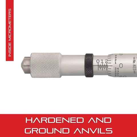 Heavy Duty Micrometer Head With Lock Nut For Inside Micrometers 823C 823D 823E Hardened And Ground Head And Anvil 0.001 Inch Graduation