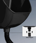 Plastic Urinal For Men Waterless No Splash Indoor Outdoor Use Large Male Urinal With Urine Diverter Black, easy plug-in detail