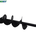 8 Inch Earth Auger Drill Bit for Gardens, durable carbon-coated steel, fits gas-powered post digger, replaceable alloy blades