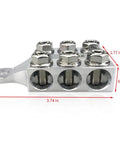 12 Way Post Terminal Distribution Block Bus Bar For 8 AWG To 4/0 XL Wire, Bolt Down Ends Or Threaded Studs, side view dimensions visible