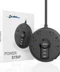 Power Strip With Six Outlets And Three USB Ports, Six And A Half Foot Long Flat Plug Cord, Surge Protector With Overload Protection