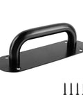 9 Inch Stainless Steel Barn Door Handle Black Heavy Duty Pull For Barn Doors And Home Rooms Easy Install Durable Hardware Beefy Construction With Smooth Surface Anti Slip Grip And Simple Mounting For Indoor Outdoor Use, black handle with screws