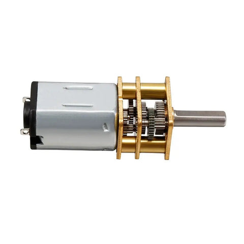 Mini DC Geared Motor With Full Metal Gearbox 3V 5RPM, 0.4kg.cm Torque, 0.15A Current, 3mm D Shape Shaft, 9.3mm Shaft Length
