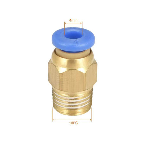 Push To Connect Pneumatic Fittings No Fuss 4mm Tube OD To 1/8 Inch G Thread Straight Quick Connect Air Line Connector single piece