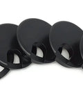 Premium Desktop Grommet Covers Slick Cable Organizers Hella Tough ABS Plastic Wire Routing Kit set of five black 2.5 inch covers