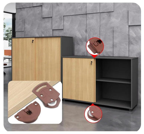 16 Pieces Plastic Red Cabinet Sliding Door Pulley With Screws Wardrobe Roller Track Gear Panel Interior Kit for cabinet installation