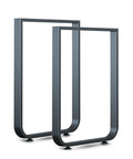 Rock Solid Industrial Metal Table Legs Two Pack Heavy Duty Square Tube Replacement Furniture Supports With Built Tough Adjustable Foot Pads.