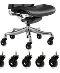 Heavy Duty Office Chair Caster Wheels 3 Inch Swivel Rubber Casters Smooth Rollin Replacement Rollers on chair base with replacement wheels