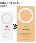 Comparison of Six Pack Food Grade Silicone Gasket Rings Replacement For Aluminum Stovetop Coffee Makers And Moka Pots Three Cup Size