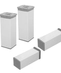 4 Pack Height Adjustable Furniture Legs For Sofa Cabinets Desk Coffee Table And Bathrooms With White Aluminum Alloy Replacement Feet