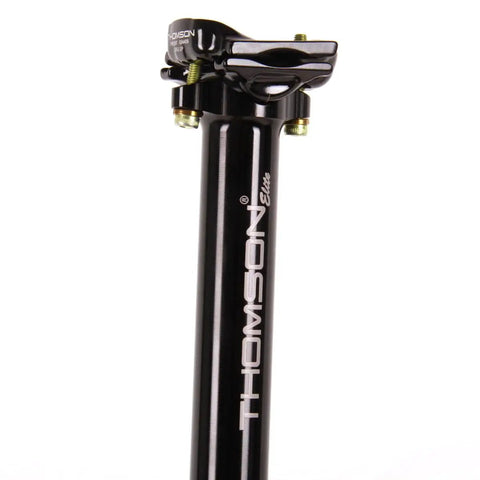 Elite Straight Bike Seatpost 27.2x410mm Black For A Clean Look And Solid Ride CNC Machined Aluminum Lightweight Yet Tough Precise Clamp