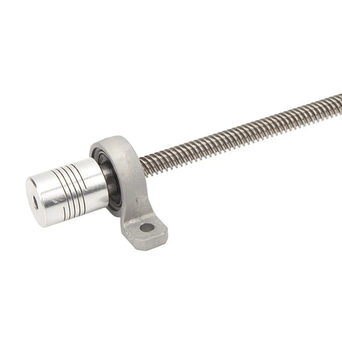 Dope Linear Motion Guide Kit With Slide Block Bearings For 3D Printer CNC Router And DIY Engraving, Built Tough From High Carbon Steel And Aluminum, Smooth Low Noise Glide For Precise Automation Equipment 8-300 linear shaft and coupler close-up