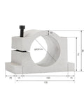 65mm bracket from Powerful 1.5KW ER16 D65 110V Air Cooled Spindle Motor Kit With QL Inverter And CNC use dimensions shown