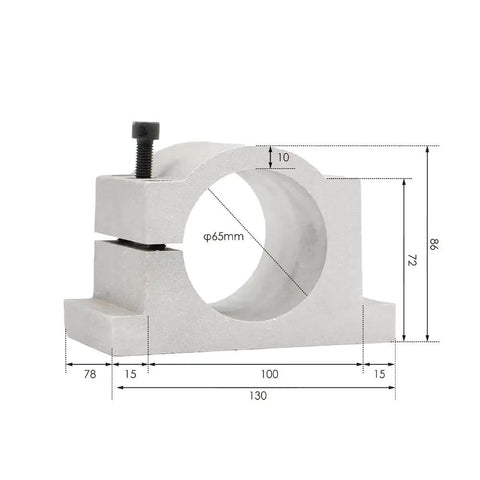 65mm bracket from Powerful 1.5KW ER16 D65 110V Air Cooled Spindle Motor Kit With QL Inverter And CNC use dimensions shown