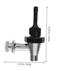 Hassle Free Universal Plastic Water Spigot And Dispenser Tap For standard drink coolers, black plastic faucet with smooth flow dial.