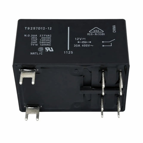 Rugged 12V Dc Power Relay Compatible With T92S7D And 1393212-8 Specs, DPST-NO relay showing 8-pin layout and specs.