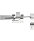 7 Inch Adjustable Barn Door Jamb Latch With Hook For Bi Parting Doors Heavy Duty Locking Latch For Barns Stables Garages Sheds