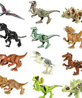 20 Piece Dino Figures Set For Jurassic World Building Blocks with T Rex, Velociraptor, Triceratops, Pterodactyl, moving parts