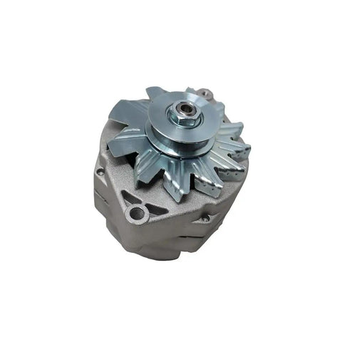 High Output Twelve Volt Alternator Conversion Kit For Farmall International Harvester Models A B C, close-up view of alternator.