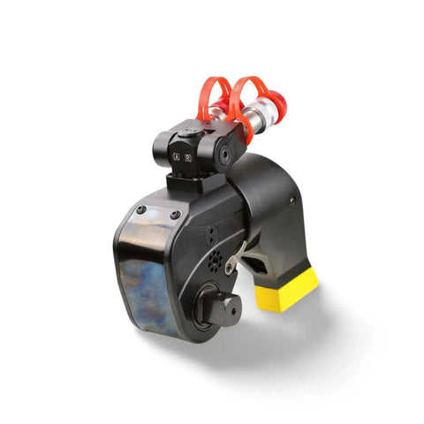 Heavy Duty Pro Gear Hydraulic Torque Wrench featuring anti corrosion aluminum titanium alloy, quick release, and 360 rotating oil port. 