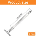 Heavy Duty Full 8PC Set Stainless Steel Watch Spring Bar Pins 1.5X18MM showing size and dimensions for strap swapping.