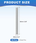 20 Pack 5mm By 60mm Dowel Pins In 304 Stainless Steel Tough Cylindrical Round Head Shelving Pegs For Bookshelves Cabinets And Furniture Locating Pin Set For Solid No Fuss Assembly