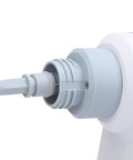 Nozzle detail of Supercharged Handheld Steam Cleaner Packing 1000W Output And Spacious Tank To Vaporize Grime For Home And Vehicle Detailing.