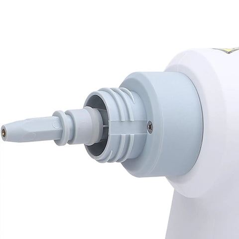 Nozzle detail of Supercharged Handheld Steam Cleaner Packing 1000W Output And Spacious Tank To Vaporize Grime For Home And Vehicle Detailing.