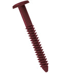 3 Inch Lifetime Vinyl Shutter-Loks Exterior Shutter Screws In Wineberry, 12 Per Bag, Color Matching Screws For Quick Durable Shutter Installations, Weatherproof Vinyl Hardware By Ekena Millwork close-up view