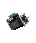 57Mm 1500RPM Hybrid Closed-Loop Servo Drive With Integrated Encoder, angled view, showcasing compact design and connection ports.