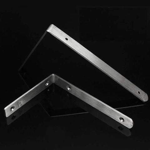 Kickass Heavy Duty Steel Corner Braces For Shelves And Walls Straight Up L Shape Angle Iron Supports, durable metal brackets.