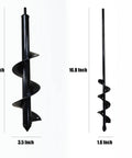 Two Size Garden Auger Drill Bits Set 3.5 x 16 and 1.6 x 16.8 Inch for Quick Bulb and Flower Planting, Fits Three Eighth Inch Hex Drills