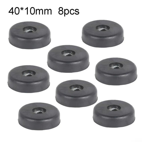 Conical Rubber Foot Pads With Stainless Steel Insert And Grippy Anti Slip Floor Protectors For Tables Chairs Cabinets And Speaker Cabs