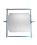 Premium Foldable Bubble Wrap Holder And Transport Station Dispenser Built Dang Tough With Rust Resistant Galvanized Steel top view on white background.