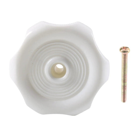 Dude, Upgrade Your Ride With This Smooth Twist Interior Window Latch Knob, white ABS plastic, designed for RV airflow management.