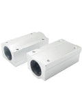 Two Pack Linear Motion Bearing Slides SCS8LUU-SCS20LUU For CNC Machines, 3D Printers, Pro Grade Precision Tools And Machinery, Aluminum Alloy Low Friction Rails With High Load Capacity, Long Life, Smooth Travel, pair of aluminum linear bearing blocks