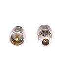 2 Pack UHF PL259 Male To N Type Female RF Coax Adapters 50 Ohm Copper Nickel Plated Connectors shown from front view