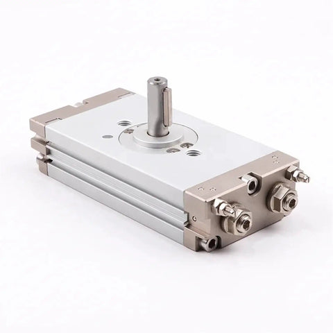 Heavy Duty Rack And Pinion Rotary Actuator Built Tough CRQ2B Series showing compact design with pneumatic connections.