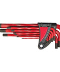 Metric Twisted Hex Key Set 9 Piece Pro Grade S2 Tool Steel Longer Shafts for extra leverage color coated corrosion resistant