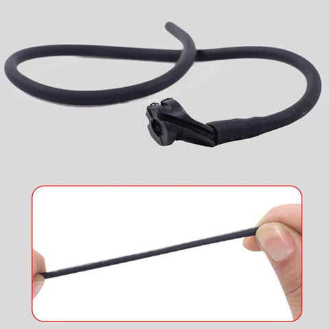 Lightweight Rubber Peephole Tube Replacement for Compound Bow String Systems universal fit shown stretched and coiled