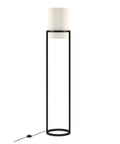 62 Inch Tall Floor Lamp With Blackened Bronze Finish And French Drum Linen Shade For Elegant Living Room Lighting LED Compatible Bulb Sold Separately Or LED Bulbs Optional