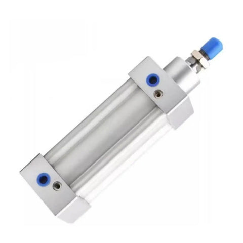 No Nonsense Heavy Duty SI Series Pneumatic Air Cylinder Mechanical Actuator with 500mm stroke, silver aluminum finish, for industrial applications.