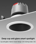 12 Pack 2.5 Inch Led Recessed Lighting With Slick Baffle Trim And Adjustable 30 Degree Angle For Chill 3000K To 6000K Warm Glow Using Tough Aluminum Housing For No Glare Smooth Spotlight Rooms with deep cup anti-glare design