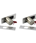 Heavy Duty Electronic Drop Bolt NC Door Lock DC 12V Beefy Stainless Steel Solenoid Lock with mounting plates for cabinets.