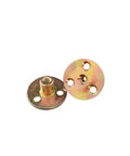 1/4-20 Brad Hole Tee Nut For Wood Furniture, 3-Hole Iron Plate T Nut With Zinc Plated Carbon Steel Round Base